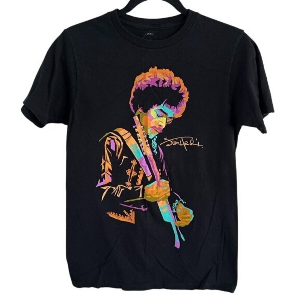 Authentic Jimmy Hendrix Graphic Music Rock Artist T-Shirt Small Black Colorful